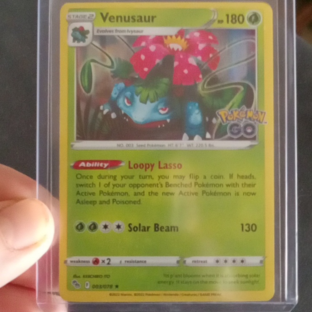 POKéMON"venusaur GO holographic #3 evolution set.